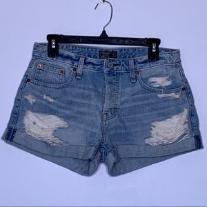 Distressed Denim Shorts